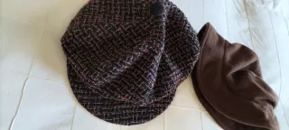 Gorra visera lana y sombrero paño
