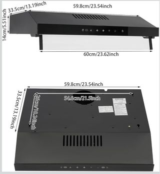 Campana de cocina 60cm - tara leve