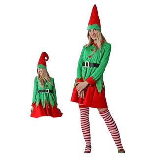 Disfraz Elfa Talla S - Fiesta Navideña