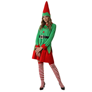 Disfraz Elfa Talla S - Fiesta Navideña