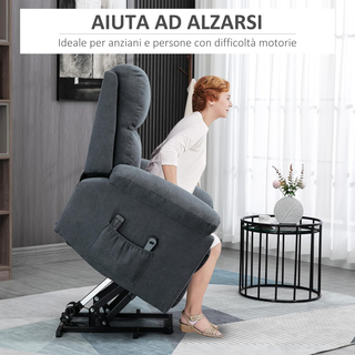 Poltrona Elettrica Alzapersona Reclinabile 135°, P