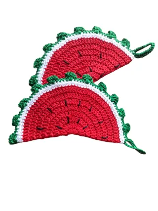 Presine uncinetto a forma di fetta di anguria