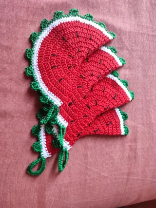 Presine uncinetto a forma di fetta di anguria