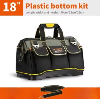 Bolsa herramientas 18 fondo plástico