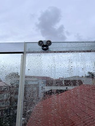 MAMPARA DE BAÑO CROMADO Y CRISTAL