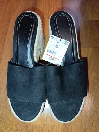 Cuña Esparto Negra Talla 38