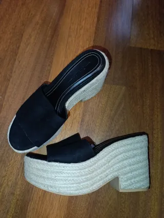 Cuña Esparto Negra Talla 38