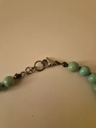 Collana perle verde acqua