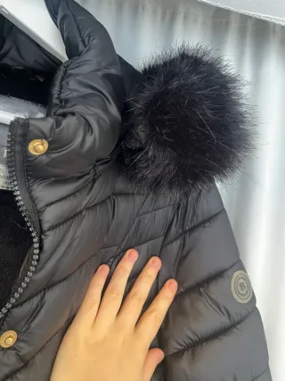 Abrigo acolchado forrado negro talla M