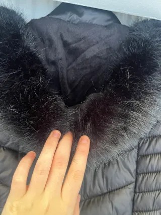 Abrigo acolchado forrado negro talla M