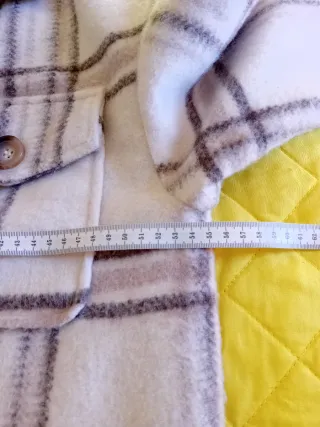 Cappotto a quadri beige e marrone