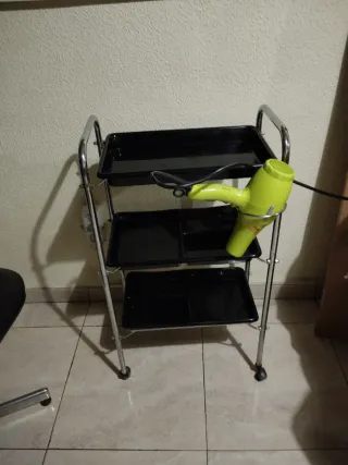 Carro Auxiliar Peluquería 3 Bandejas