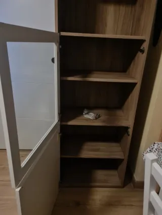 2 Vitrinas Besta Ikea Cristal Madera