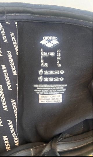 Bañador Arena Powerskin Negro Talla M