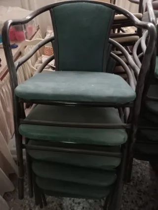 Sillas de hierro fuertes para restaurar tapicería