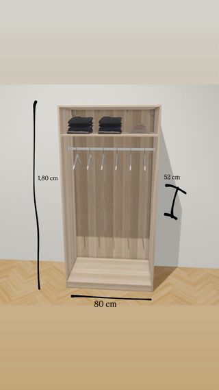 Armario efecto roble