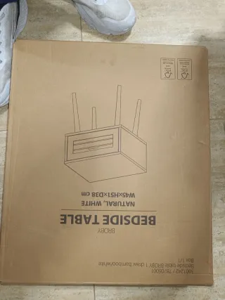 Mesita Noche BRÖBY Bambú/Blanco