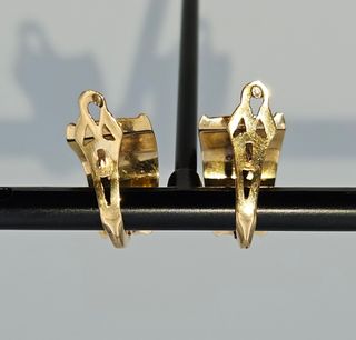 Pendientes Oro 18K, Piedras azules, 3,05gr, 1,5cm