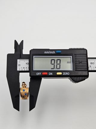 Pendientes Oro 18K, Piedras azules, 3,05gr, 1,5cm