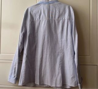 Camisa blanca vintage rayas diolomáticas