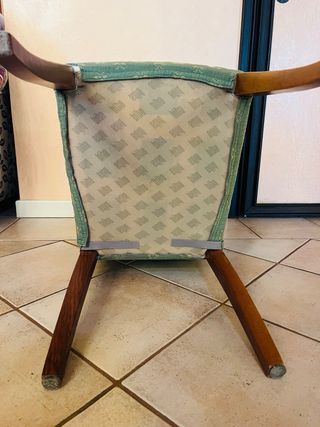 Set 6 poltroncine anni '90 tessuto e legno