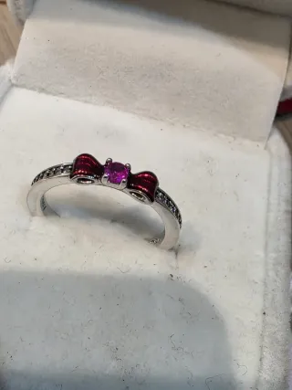Anillo Pandora Disney Lazo Rojo