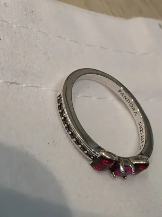 Anillo Pandora Disney Lazo Rojo