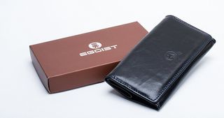 3 PEZZI PORTATABACCO SEMILPELLE NERO - EGOIST