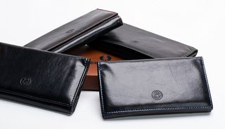 3 PEZZI PORTATABACCO SEMILPELLE NERO - EGOIST