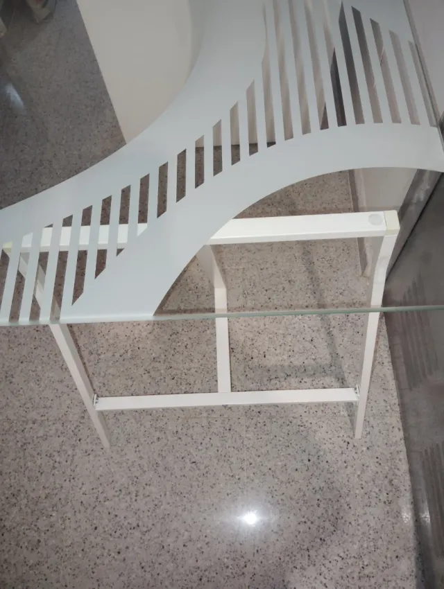 Escritorio Ikea Cristal y Blanco