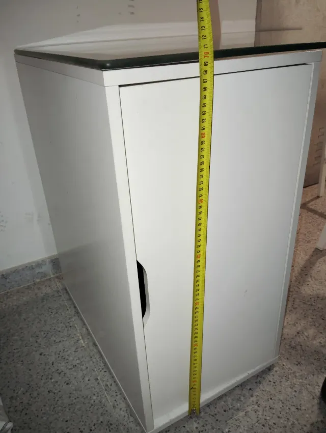 Escritorio Ikea Cristal y Blanco