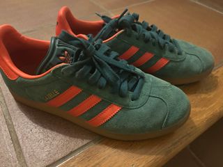 Adidas Gazelle Talla 39 Verde Naranja