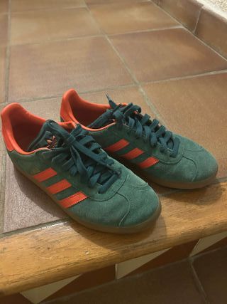 Adidas Gazelle Talla 39 Verde Naranja