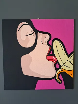 Quadro Pop Art Catwoman Dipinto a Mano
