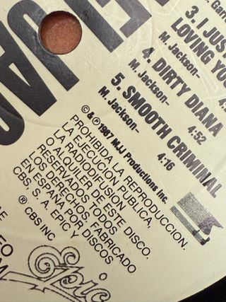 Vinilo Michael Jackson - Bad 1987