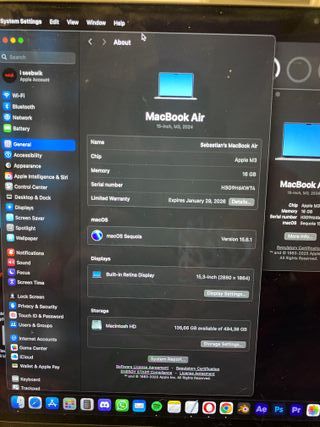 Portátil Apple Macbook M3 Plata