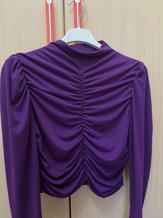 Top Morado Mujer Manga Larga m