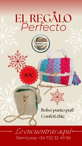 Bolso de punto puff Confeti chic