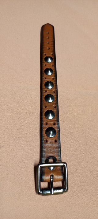 Braccialetto unisex in vero cuoio col. marron