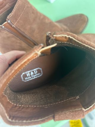 Botines ante marrón estrella tachuelas n.38