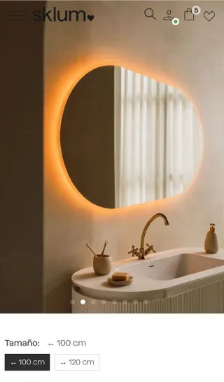 Espejo Baño Sklum Riben