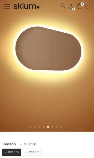 Espejo Baño Sklum Riben