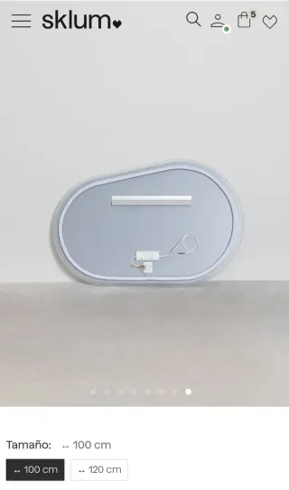 Espejo Baño Sklum Riben