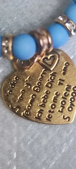 2 braccialetti donna con ciondolo cuore