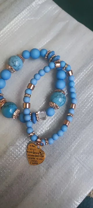 2 braccialetti donna con ciondolo cuore