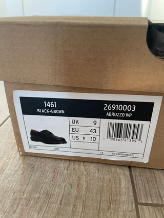 Zapatos Dr. Martens 1461 Black+Brown Abruzzo WP