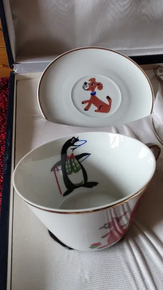 Set Pappa Bimbi Porcellana con posate in argento