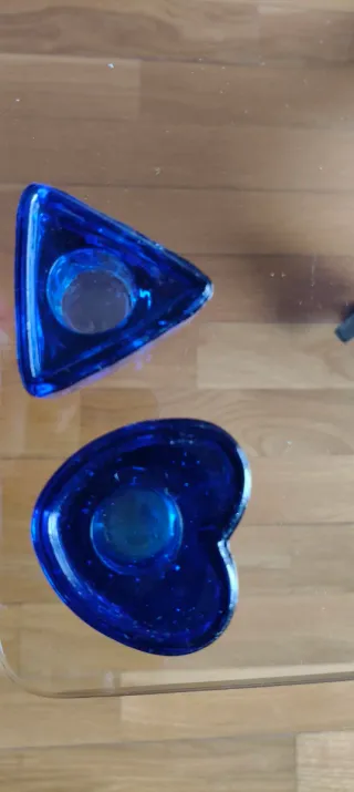 Portacandele Vintage Blu Cobalto