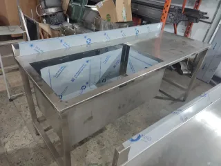 FREGADERO INDUSTRIAL DE 192 CM ACERO INOXIDABLE