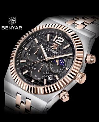 Reloj Benyar Hombre Oro y Plata